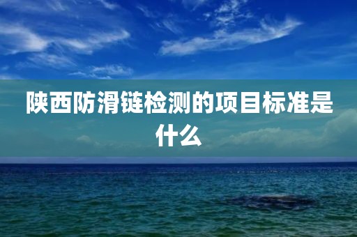 陕西防滑链检测的项目标准是什么